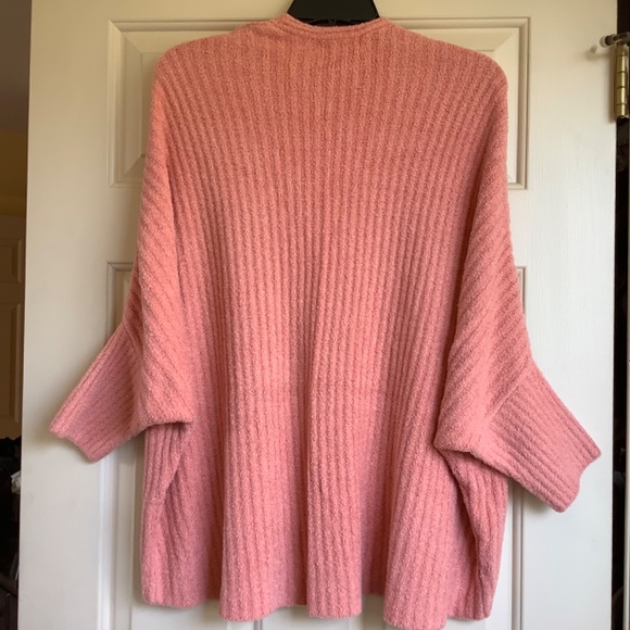 Barefoot Dreams CozyChic Lite Ribbed Shrug Cardi Coral SZ L/XL - Picture 4 of 15